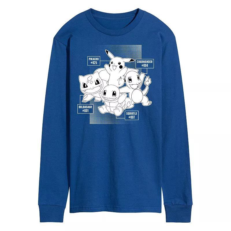 Mens Pokemon Labels Long Sleeve Graphic Tee Product Image