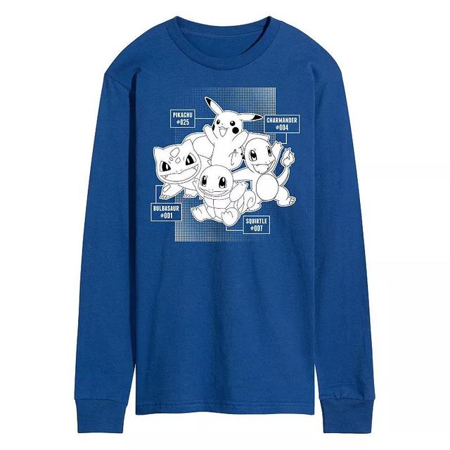 Mens Pokemon Labels Long Sleeve Graphic Tee Product Image