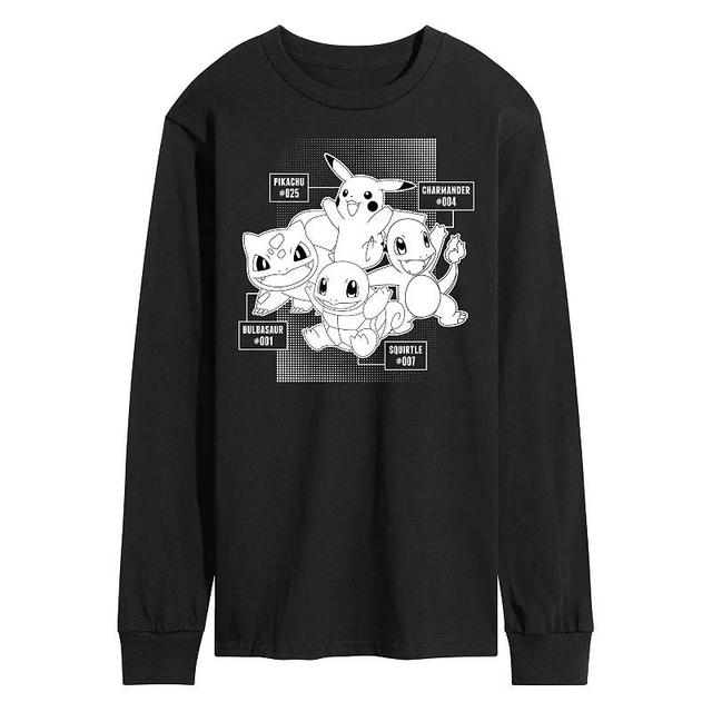 Mens Pokemon Labels Long Sleeve Graphic Tee Product Image