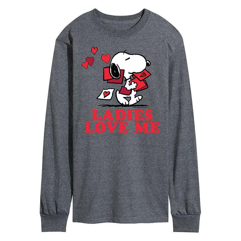 Mens Peanuts Ladies Love Me Long Sleeve Tee Product Image