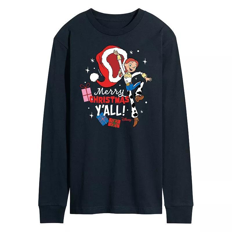 Disney / Pixars Toy Story 4 Jessie Mens Merry Christmas Yall Long Sleeve Graphic Tee Product Image