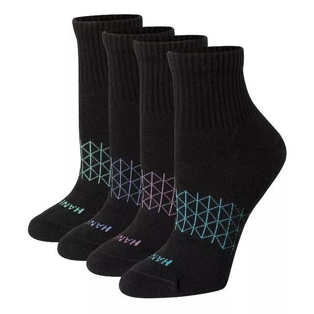 Womens Hanes Ultimate Absolute Active 4 Pair Pack Ankle Socks Set HWUAA4 Product Image