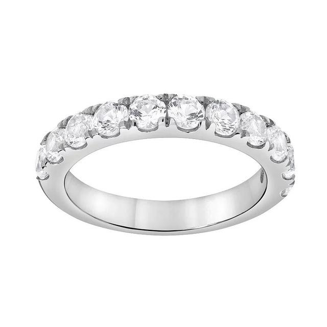 Gemstone Brilliance Lab-Created White Sapphire Ring, Womens Silver Tone Product Image