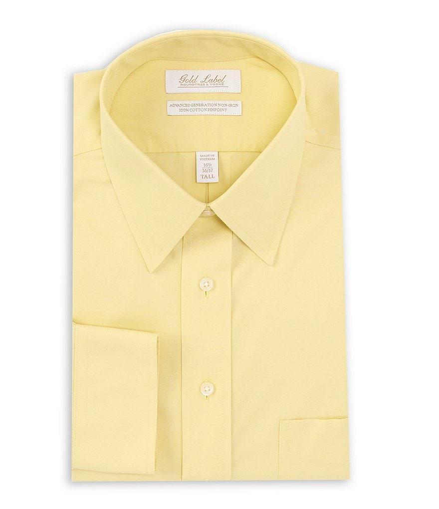 Gold Label Roundtree & Yorke Slim Fit Solid Non-Iron Point Collar Dress Shirt Product Image