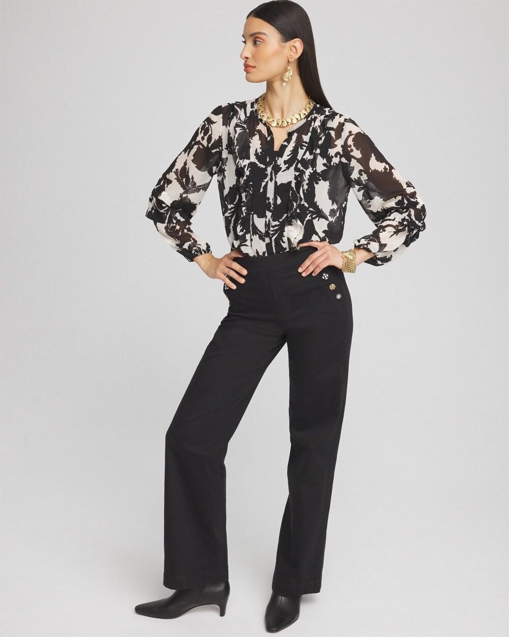 Paisley Ruffles Crinkle Blouse Product Image