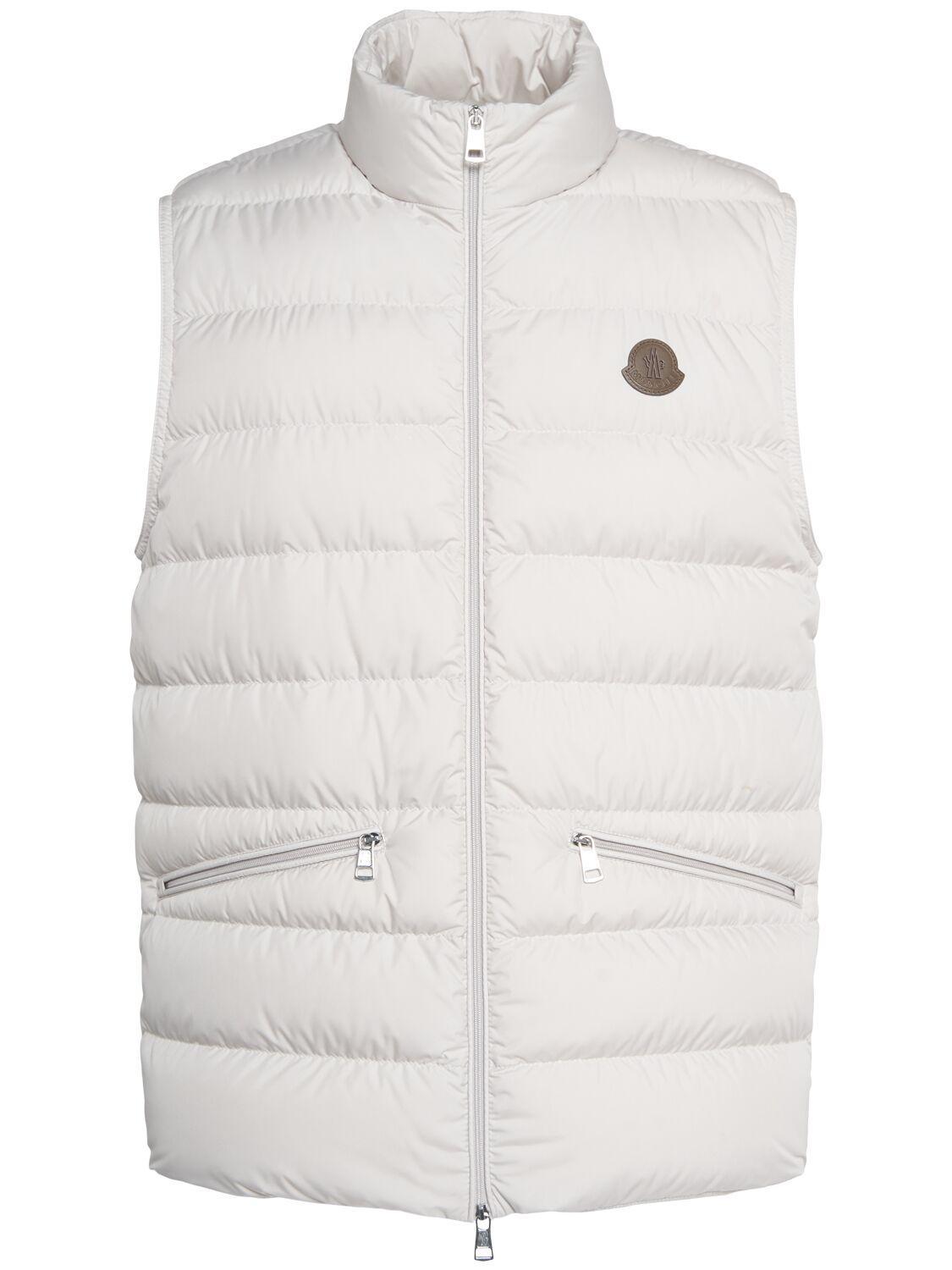 MONCLER Men's Treompan Down Puffer Vest In Off White Product Image