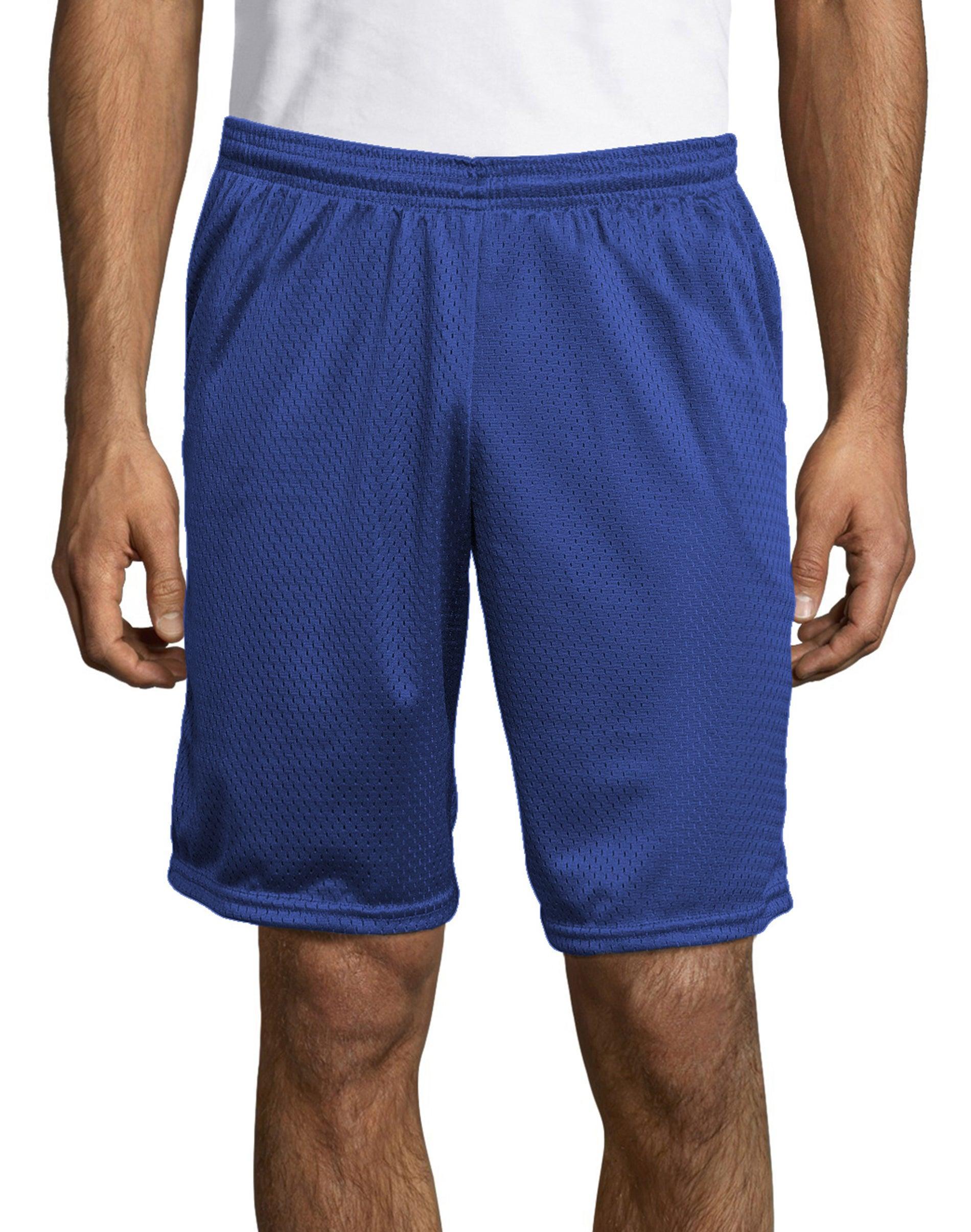 Hanes Sport Mens Mesh Athletic Shorts with Pockets, 9 Grey L Product Image