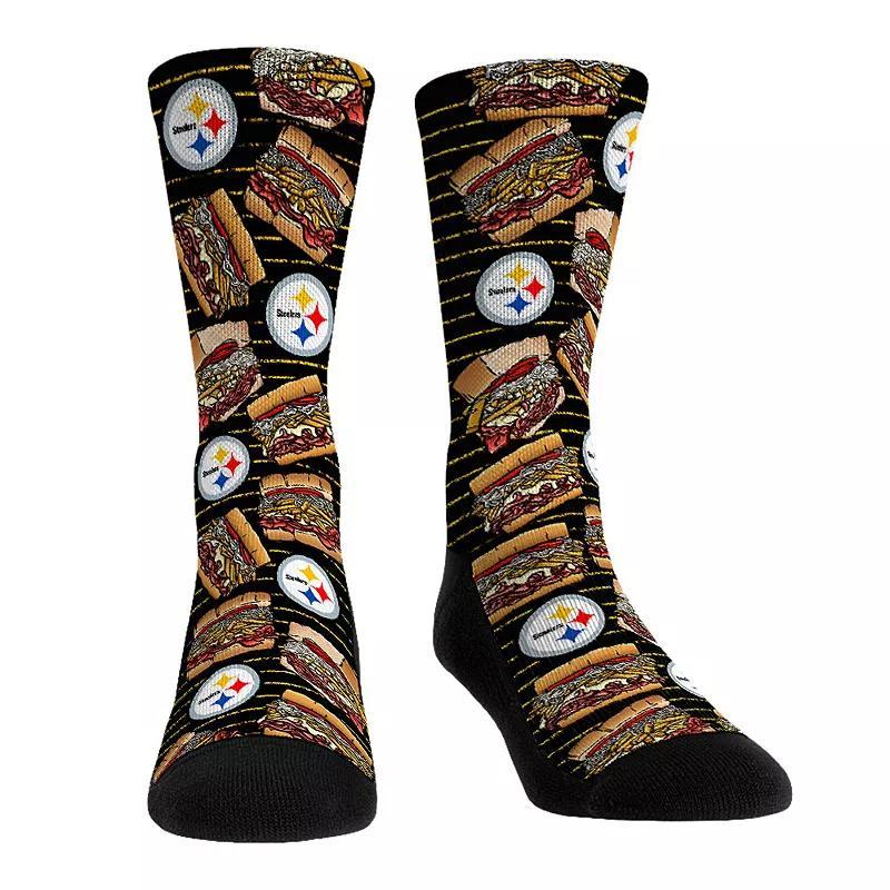 Mens Rock Em Socks Pittsburgh Steelers Localized Food Sandwich Crew Socks Product Image