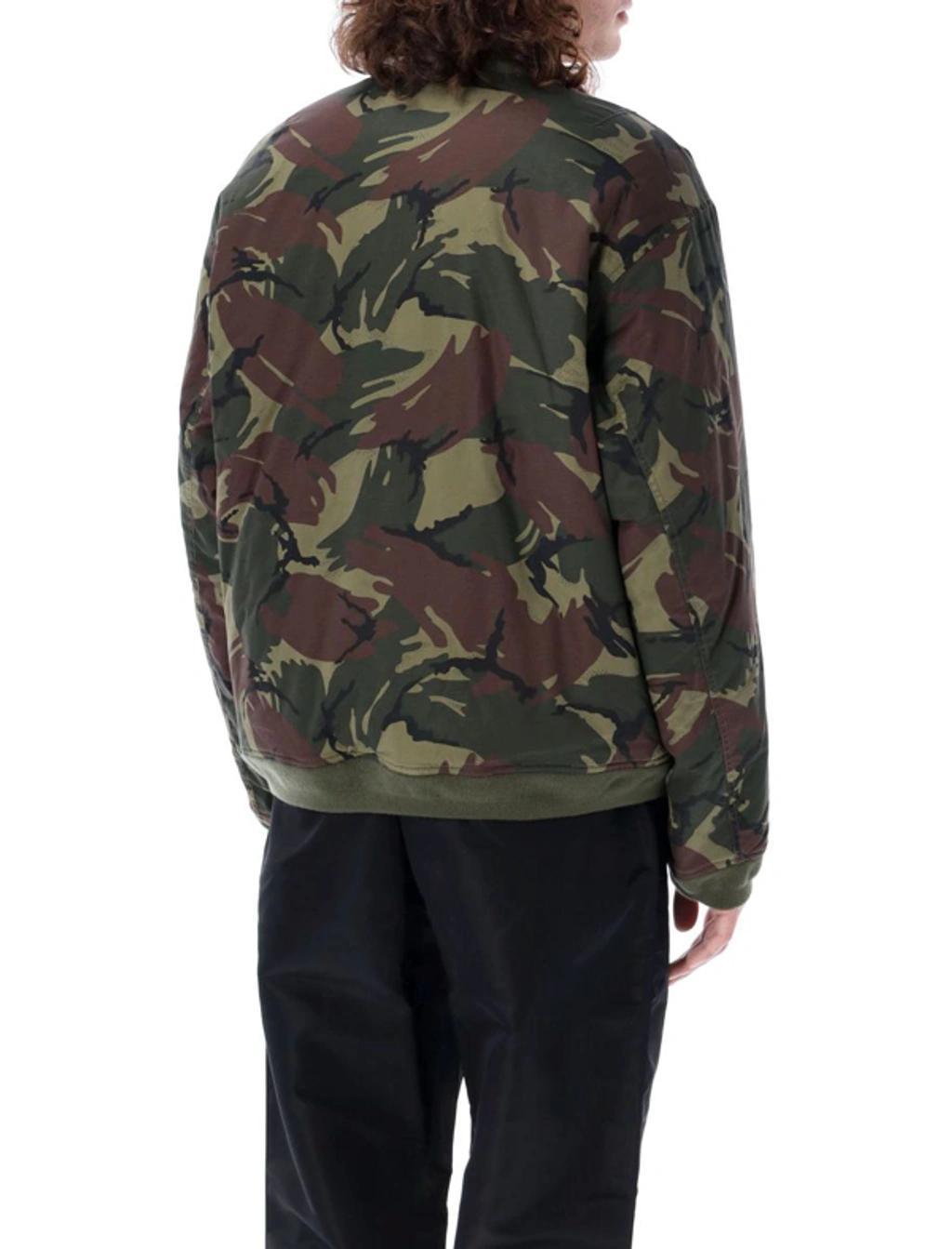 Ma1 Camouflage-print Bomber Jacket In Green Product Image