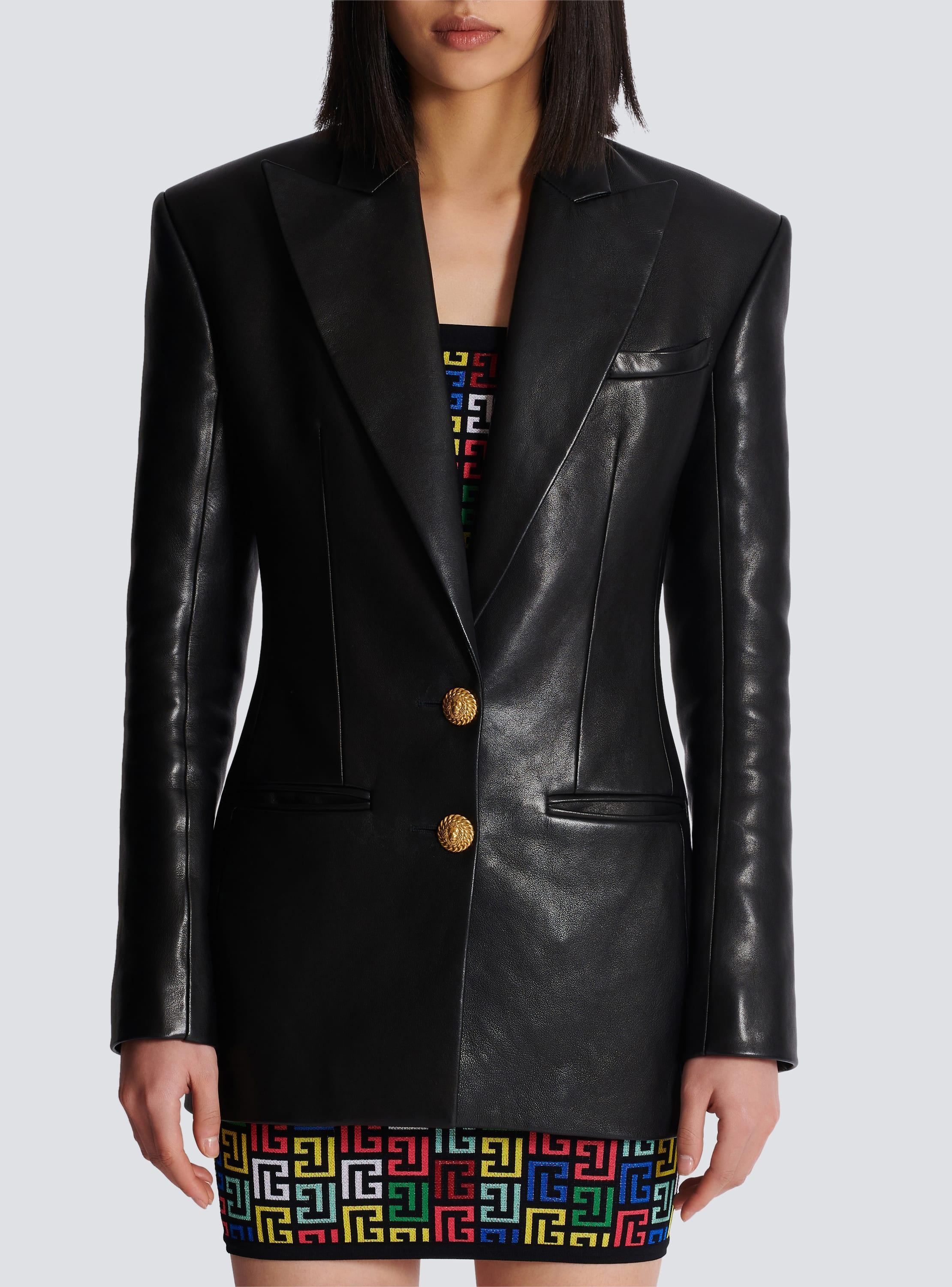 2-button leather jacket Product Image