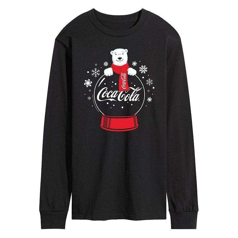 Mens CocaCola Polar Bear Snowglobe Long Sleeve Graphic Tee Product Image