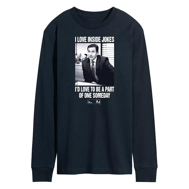 Mens The Office Michael Inside Jokes Tee Blue Product Image