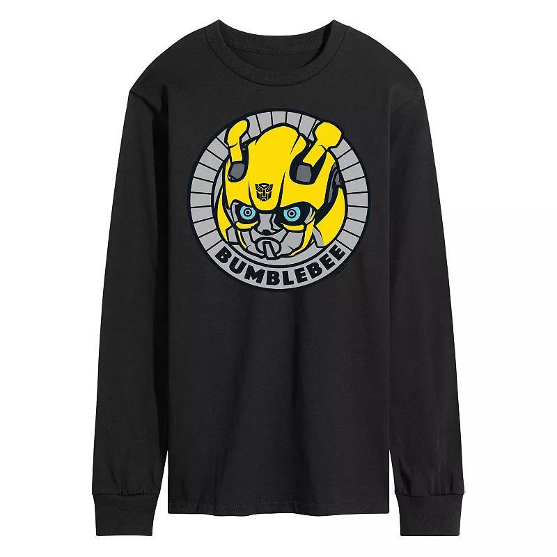 Mens Transformers Bumblebee Badge Long Sleeve Graphic Tee Product Image