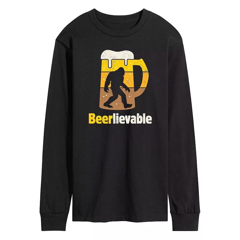 Mens Beerlievable Long Sleeve Graphic Tee Product Image