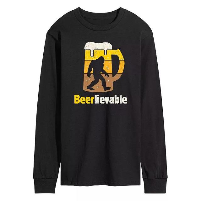 Mens Beerlievable Long Sleeve Graphic Tee Black Product Image