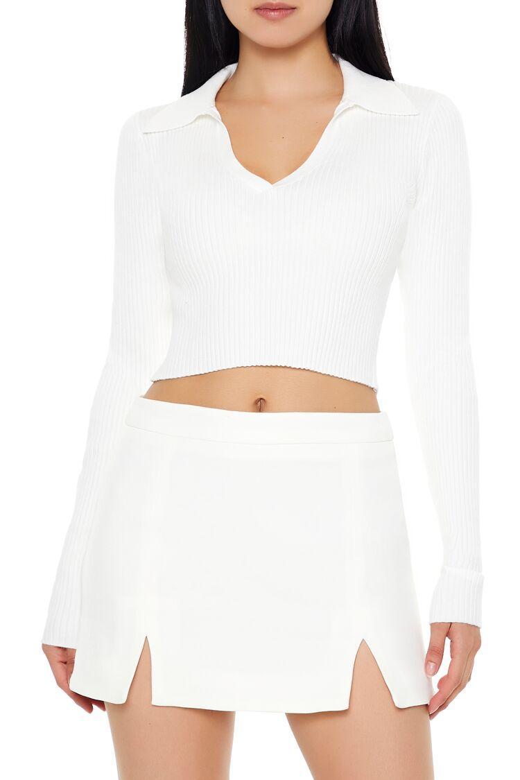 Ribbed Sweater-Knit Crop Top | Forever 21 Product Image