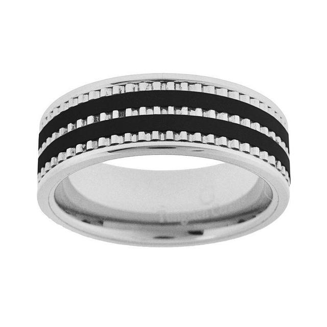 Tungsten and Black Ceramic Wedding Band - Men, Mens Product Image