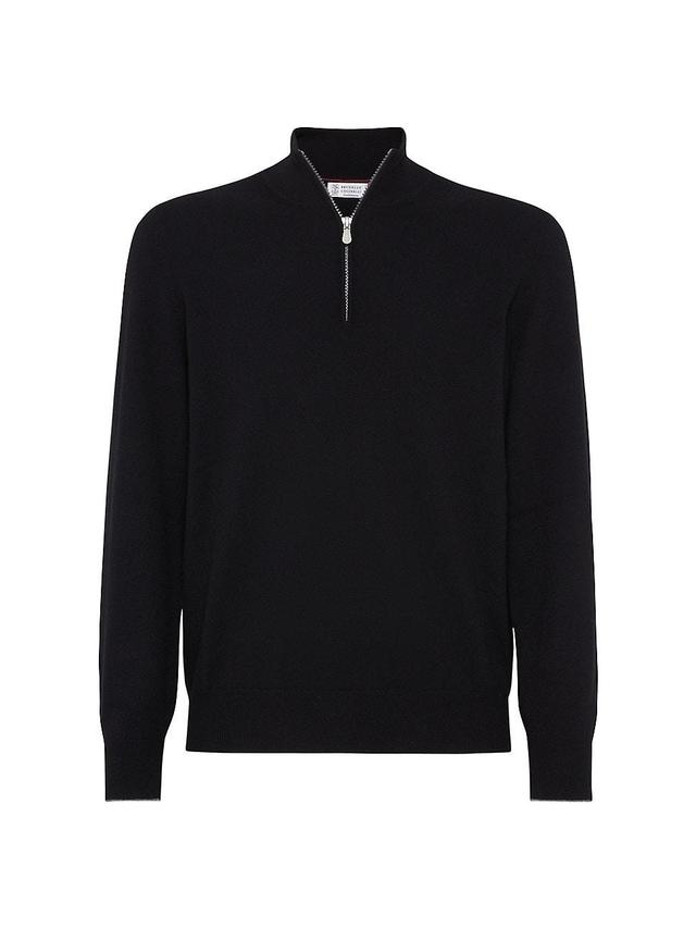 Mens Cashmere Quarter-Zip Sweater Product Image