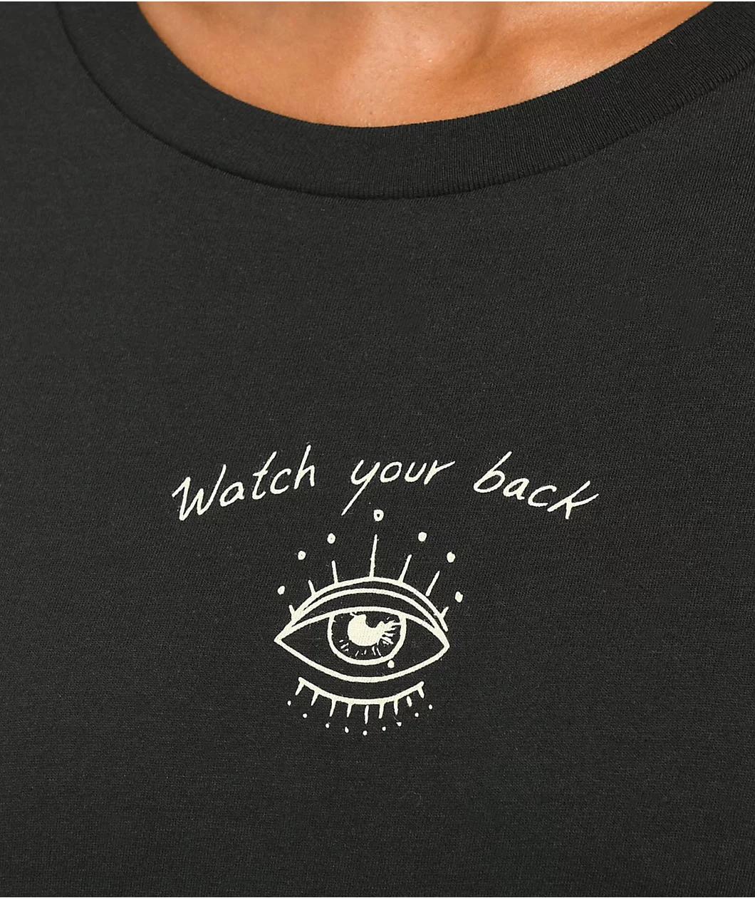 Melodie Watch Your Back Black T-Shirt Product Image