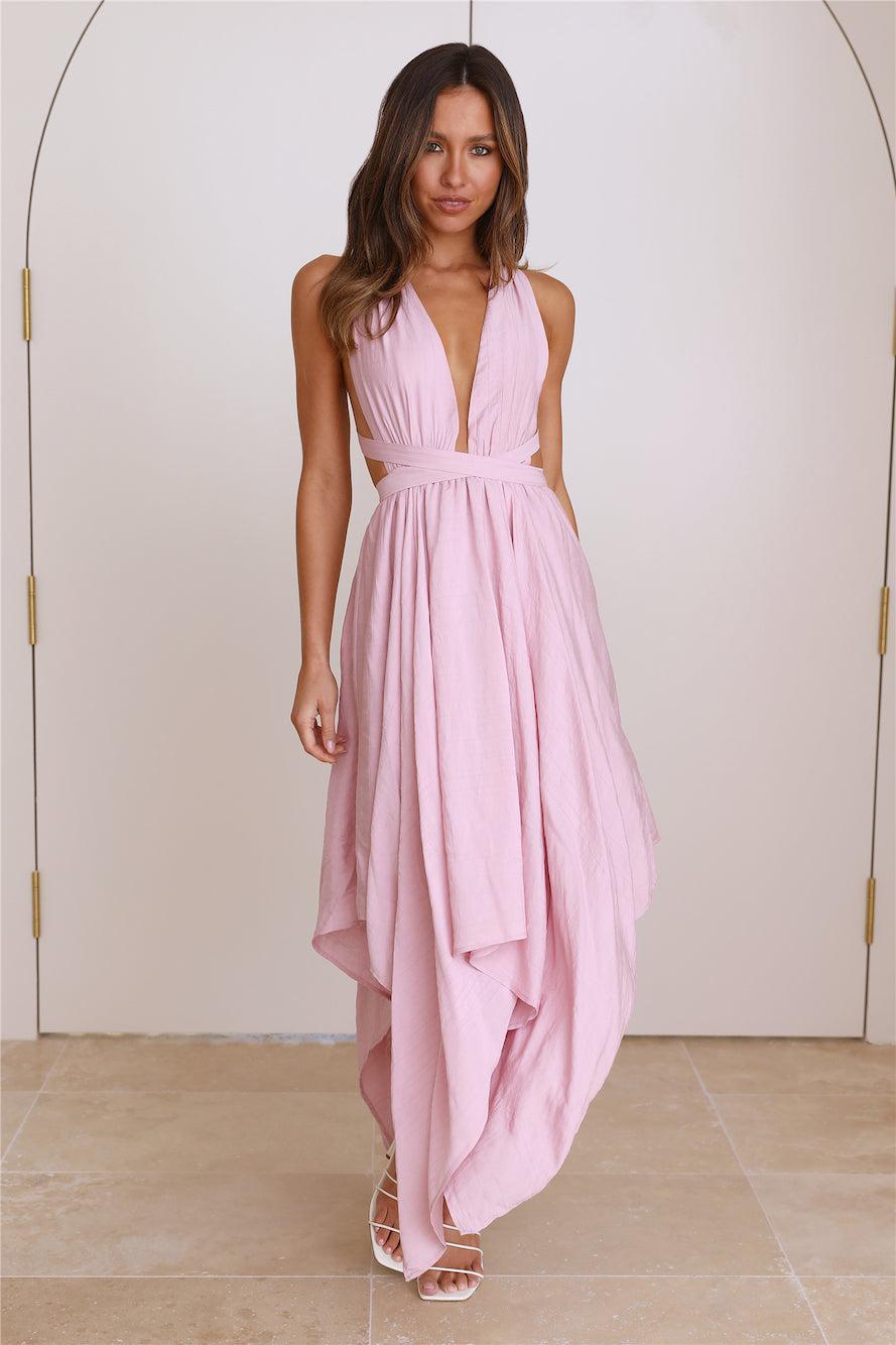 Lover Wanted Midi Dress Pink Product Image