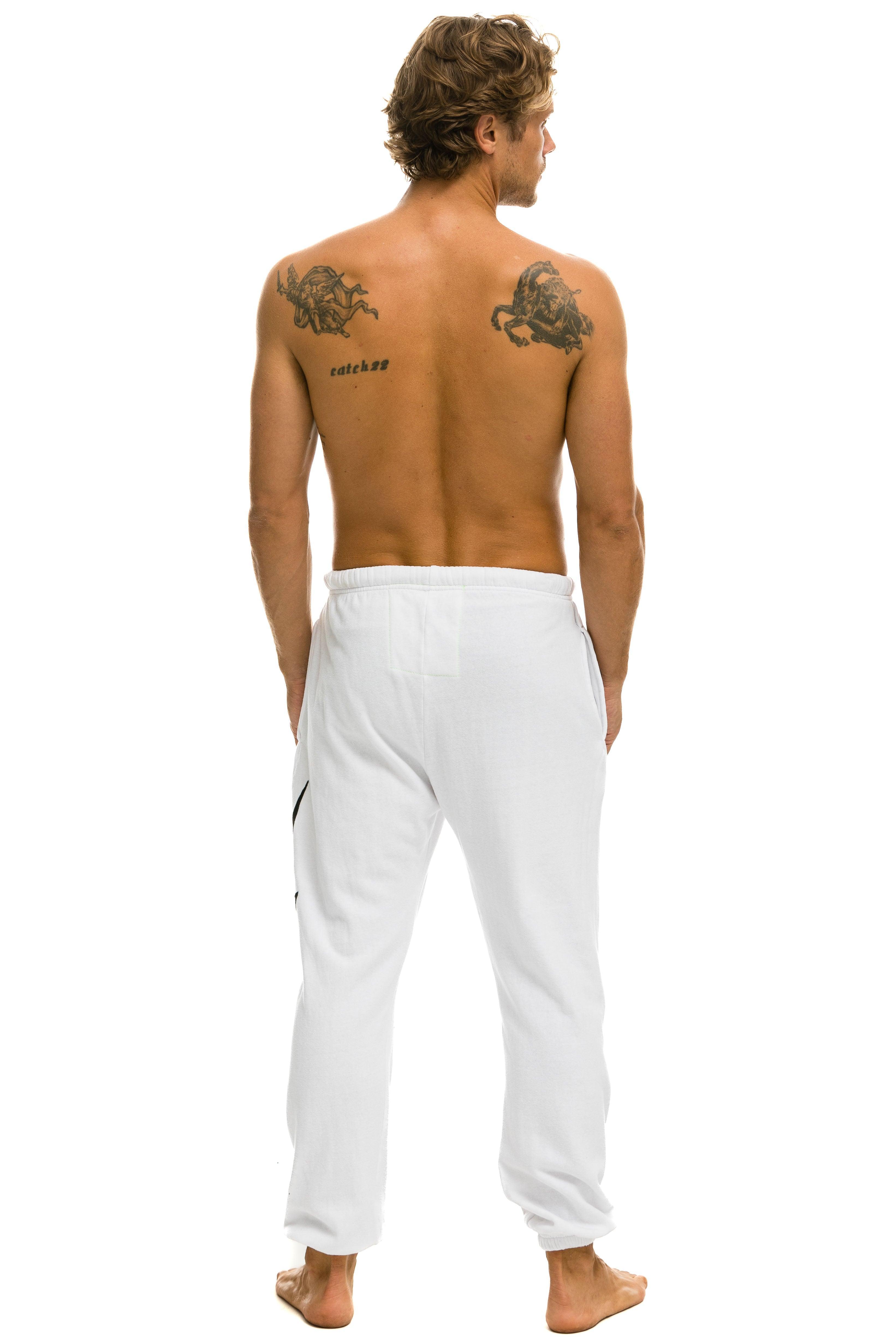 BOLT STITCH SWEATPANTS - WHITE // BLACK Male Product Image