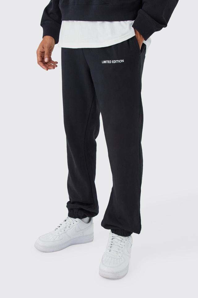 Mens Black Regular Fit Limited Edition Loopback Jogger, Black Product Image