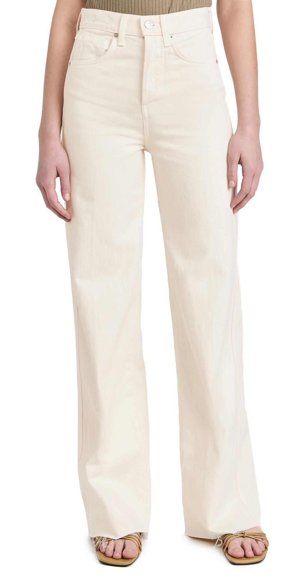 Womens Taylor High-Rise Wide-Leg Jeans Product Image