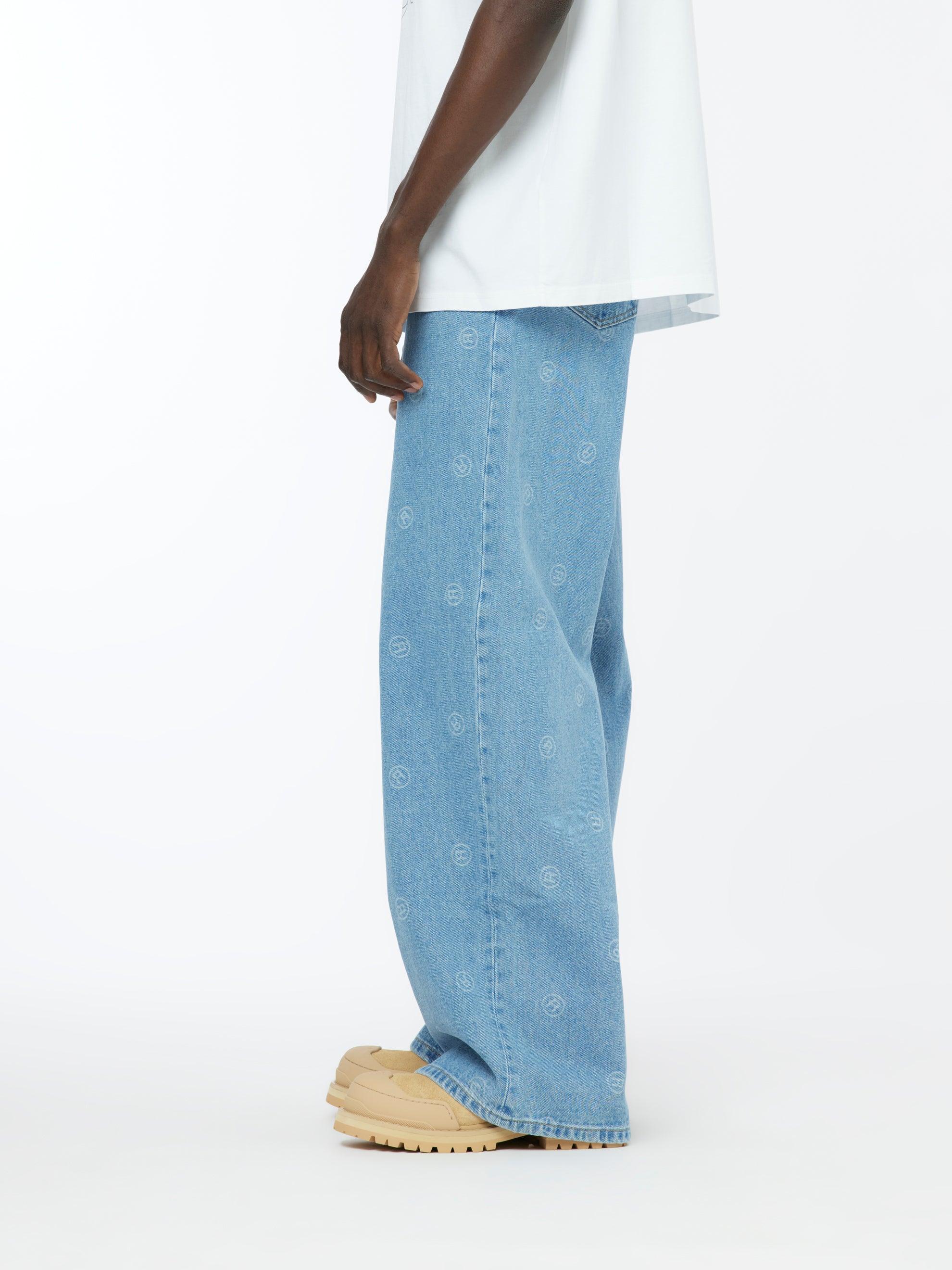 Extended Wide Leg Jean (Blue) Product Image