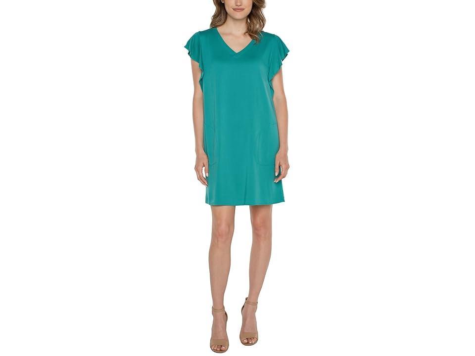 Liverpool Los Angeles Flutter Sleeve Shift Dress Product Image