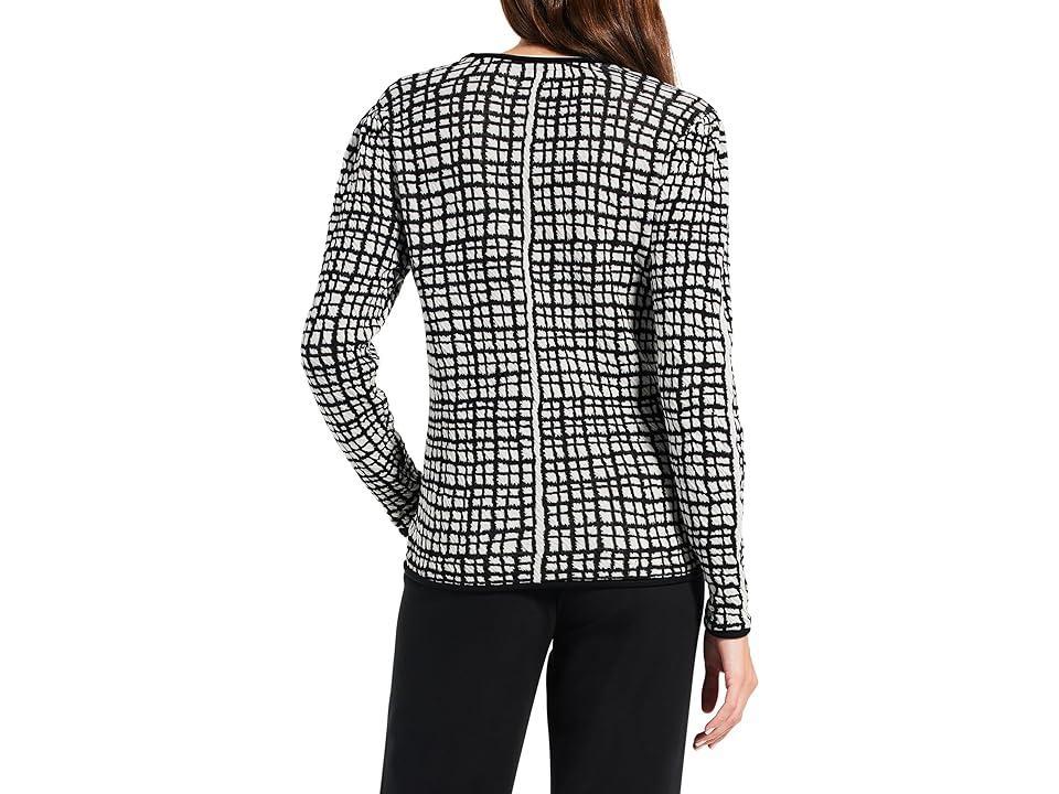 NIC+ZOE Checked Off Sweater Multi) Women's Sweater Product Image