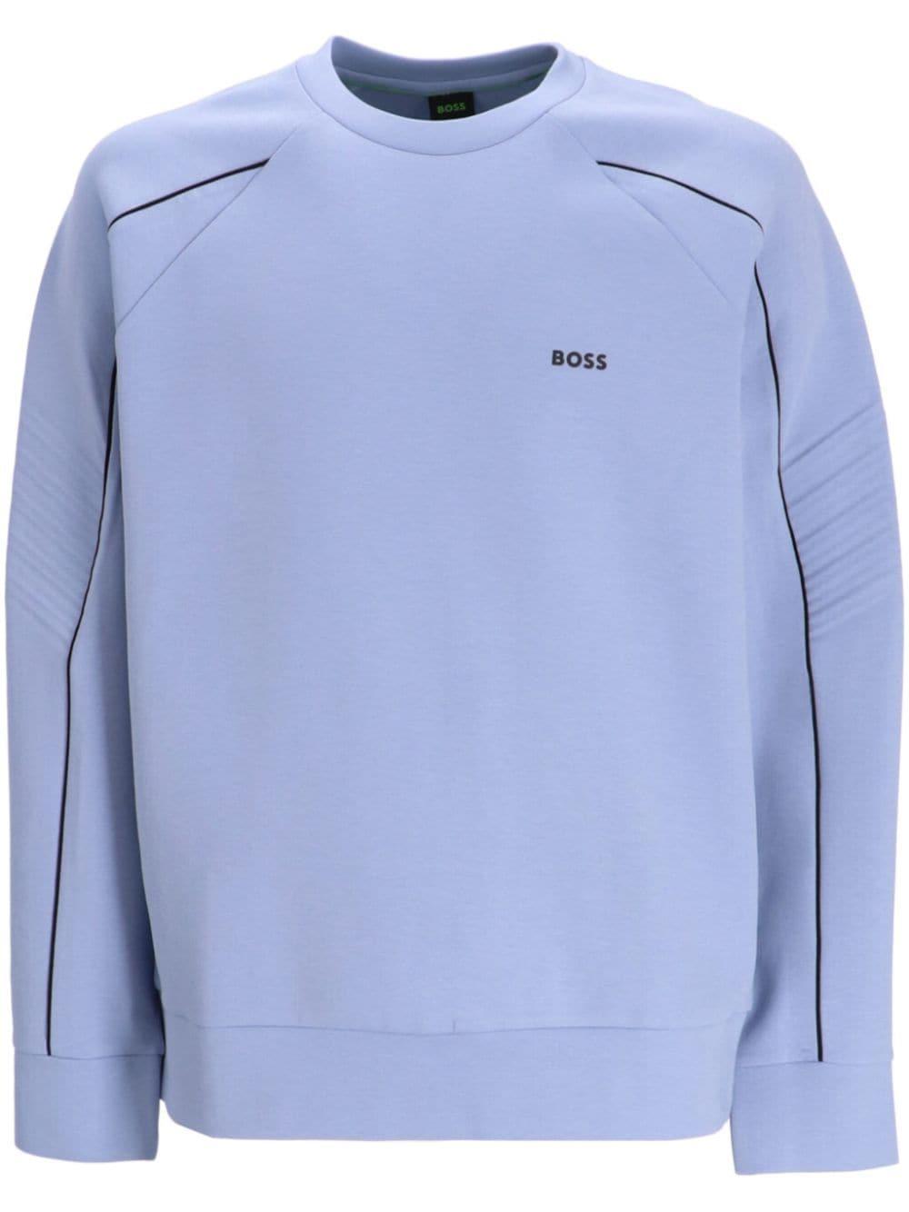 Logo-print Raglan-sleeve Sweatshirt In Blue Product Image