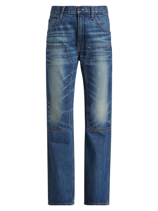 Womens Welder Mid-Rise Carpenter Straight-Leg Jeans Product Image