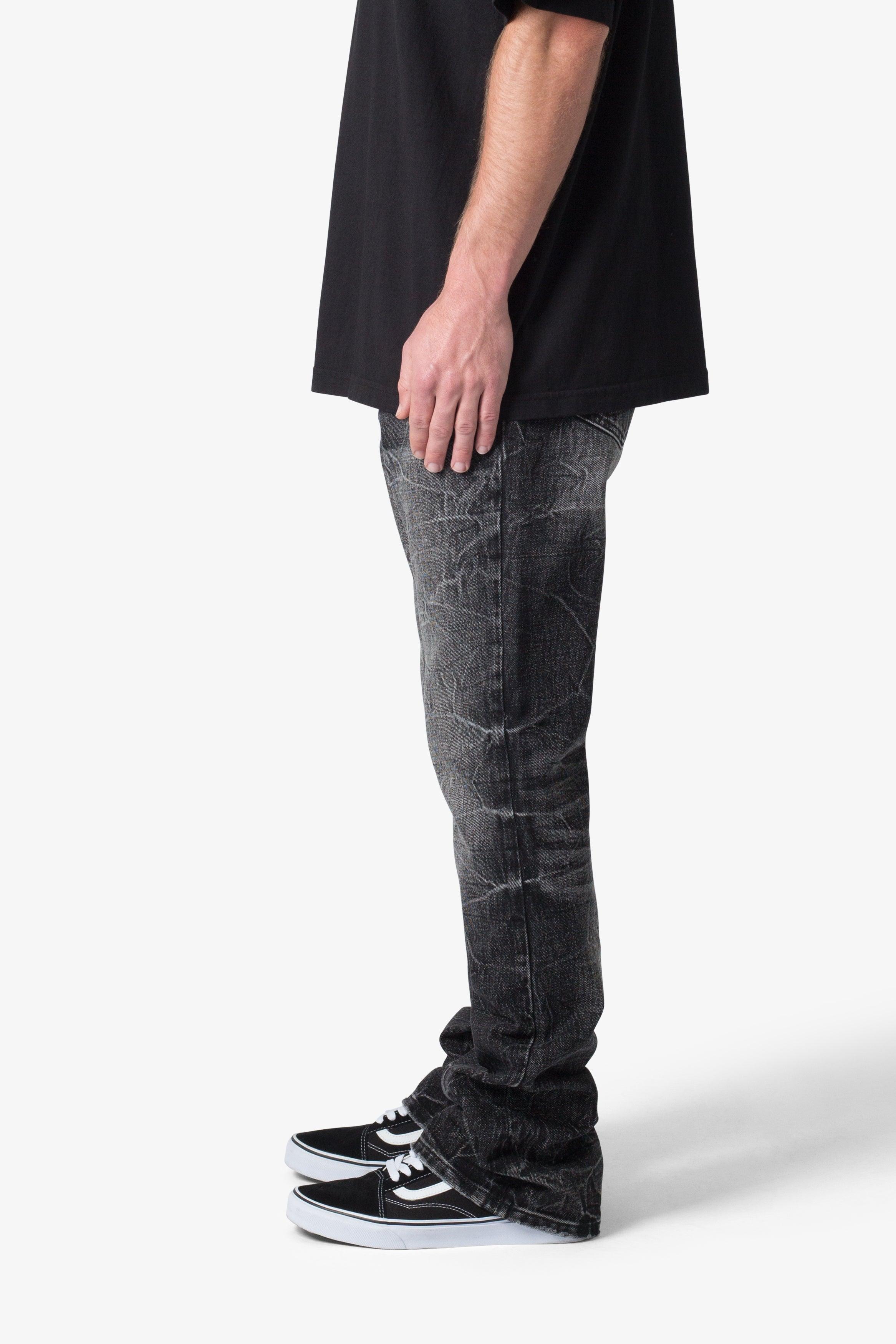 B670 Wave Wash Flare Denim - Washed Black Product Image