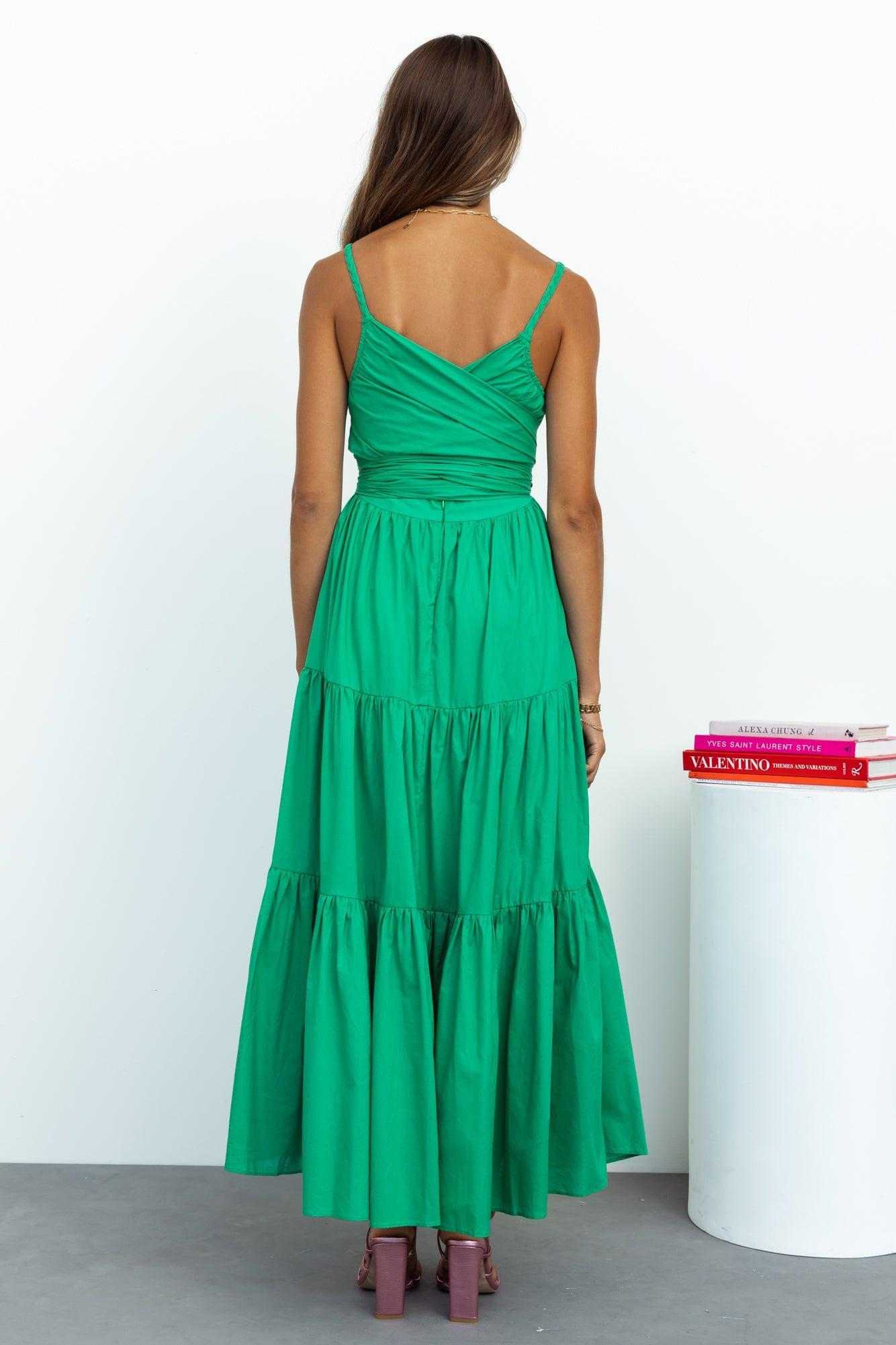 Like A Sunflower Midi Dress Green Product Image