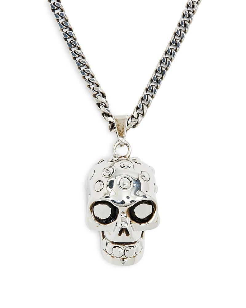 Mens Jeweled Skull Necklace Product Image