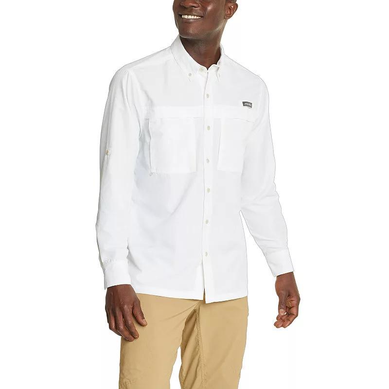 Mens Eddie Bauer Ripstop Guide Long Sleeve Button-Down Shirt Product Image