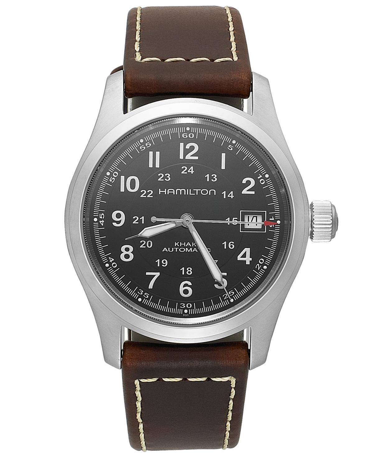 Hamilton Khaki Field Automatic Leather Strap Watch, 38mm Product Image