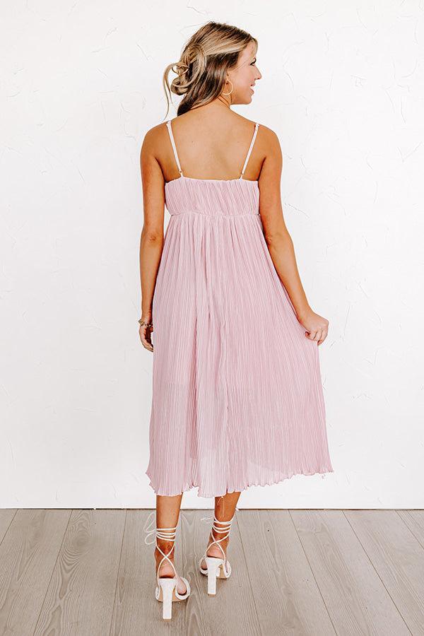 Powerful Love Pleated Midi In Blush Product Image