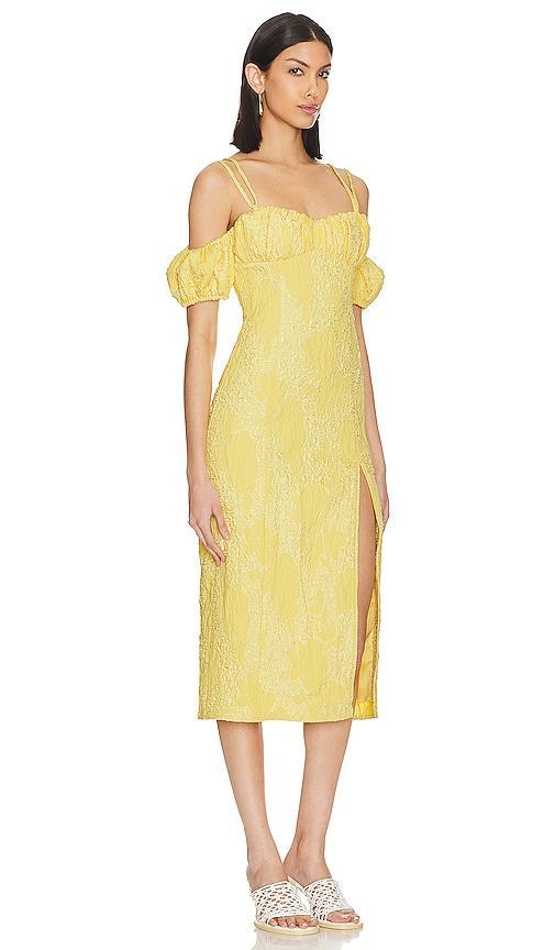 Camila Coelho Clemence Midi Dress in Yellow. Product Image