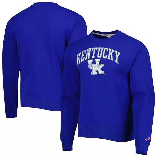 Mens League Collegiate Wear Royal Kentucky Wildcats 1965 Arch Essential Fleece Pullover Sweatshirt Product Image