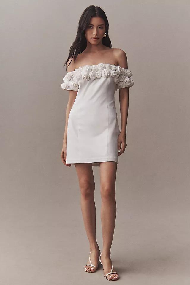 BHLDN Off-The-Shoulder Rosette Mini Dress Product Image