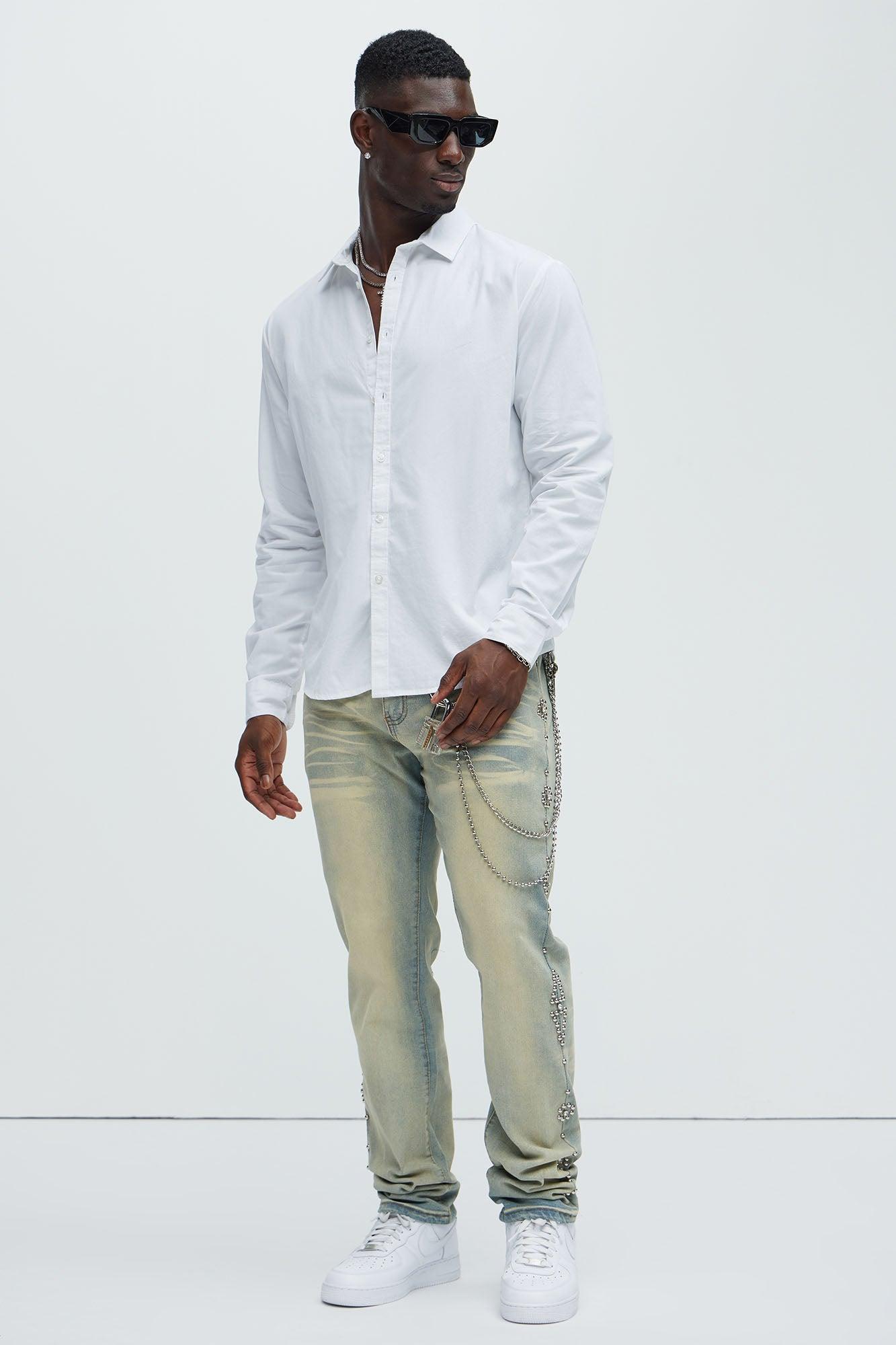 Ryland Button Up Shirt - White Product Image