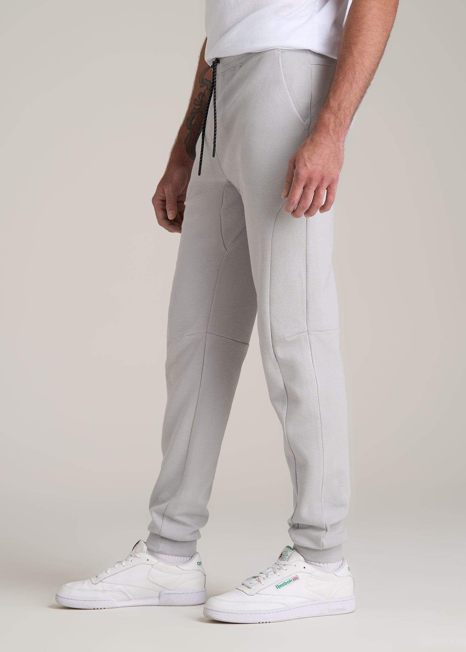 Tall Men's Utility Fleece Joggers in Silver Grey Male Product Image