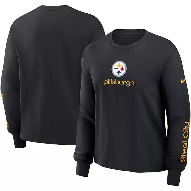 Womens Nike Pittsburgh Steelers Boxy Long Sleeve T-Shirt Product Image