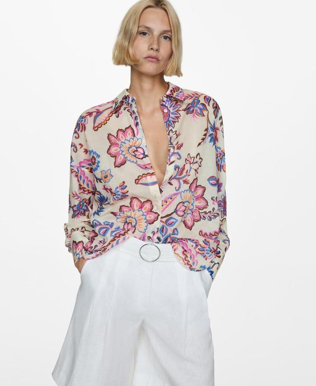 Women's Printed Cotton Shirt Product Image