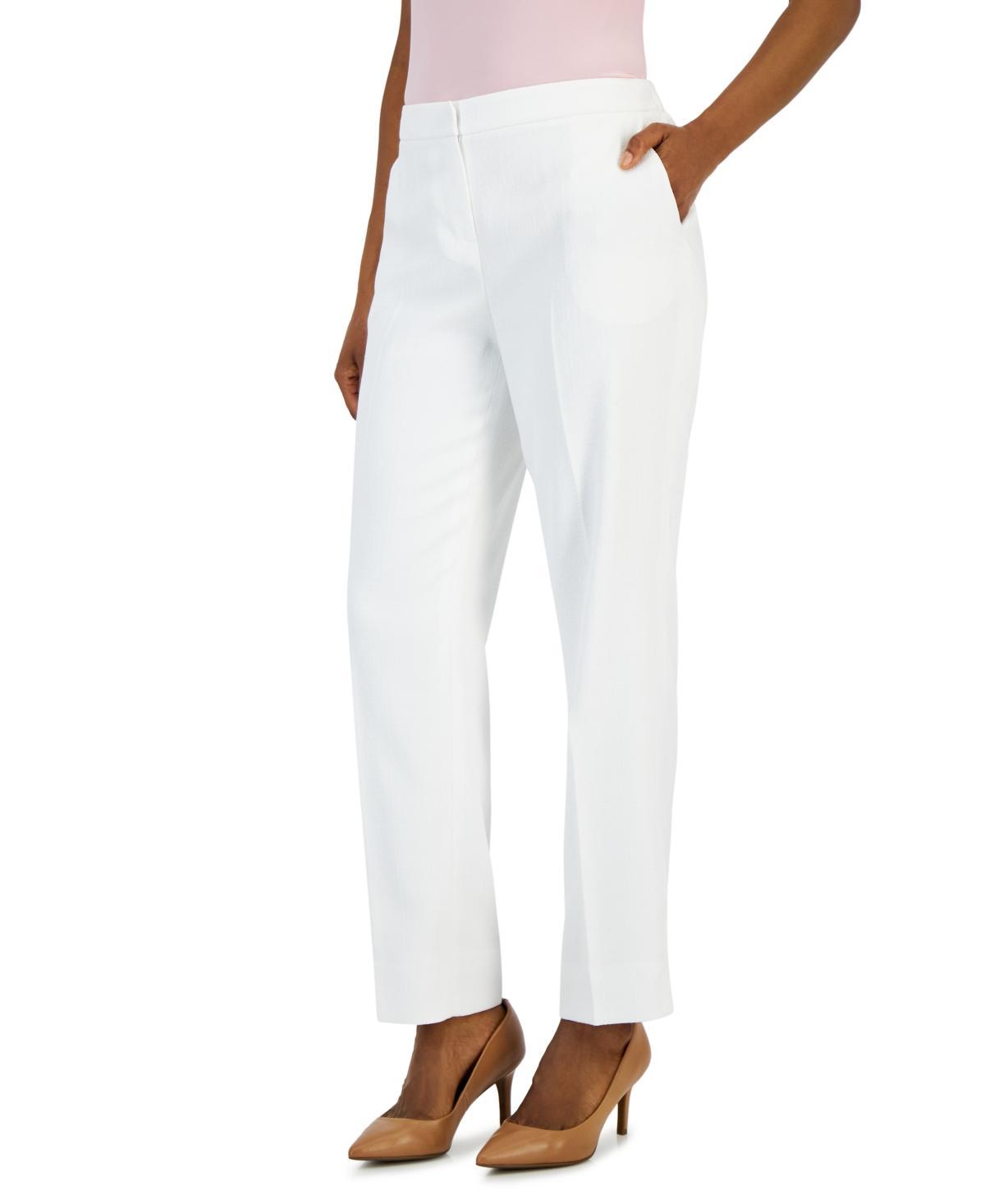 Kasper Womens Textured Straight-Leg Pants Product Image