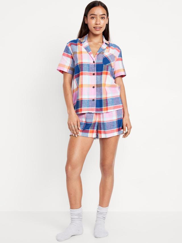 Flannel Pajama Short Set Product Image