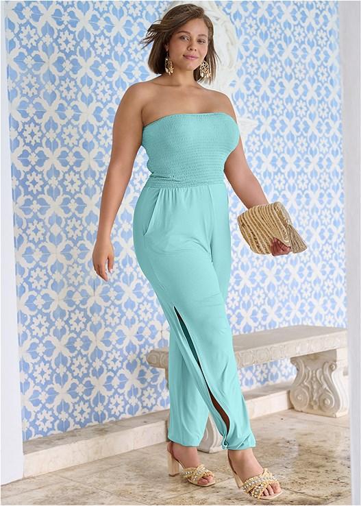 Smocked Side Slit Jumpsuit Product Image