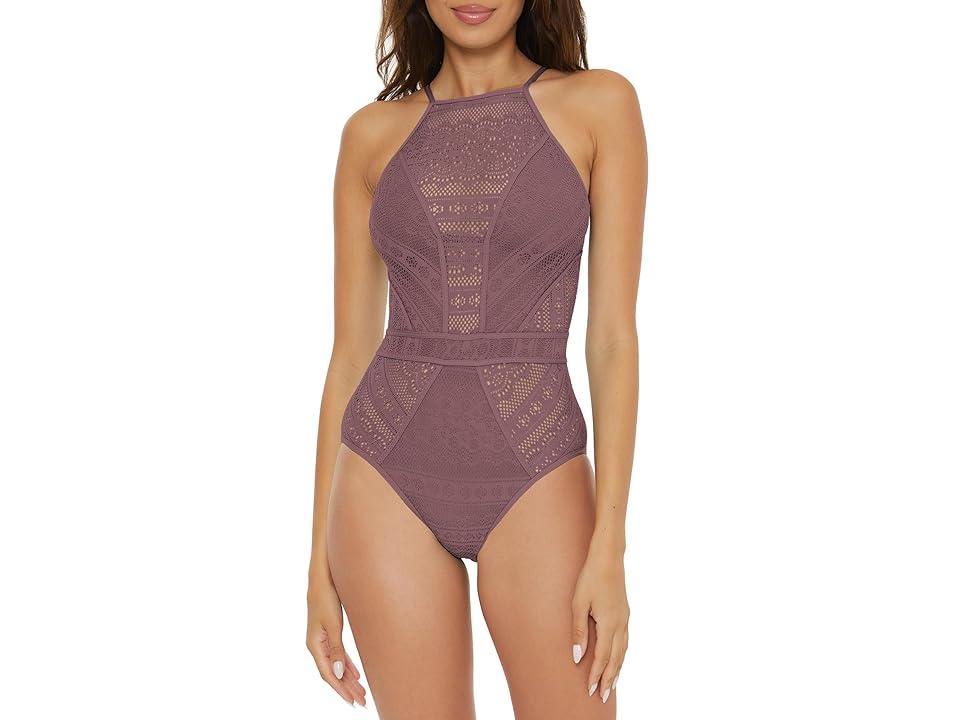 Becca Colorplay Lace Overlay One-Piece Swimsuit Product Image