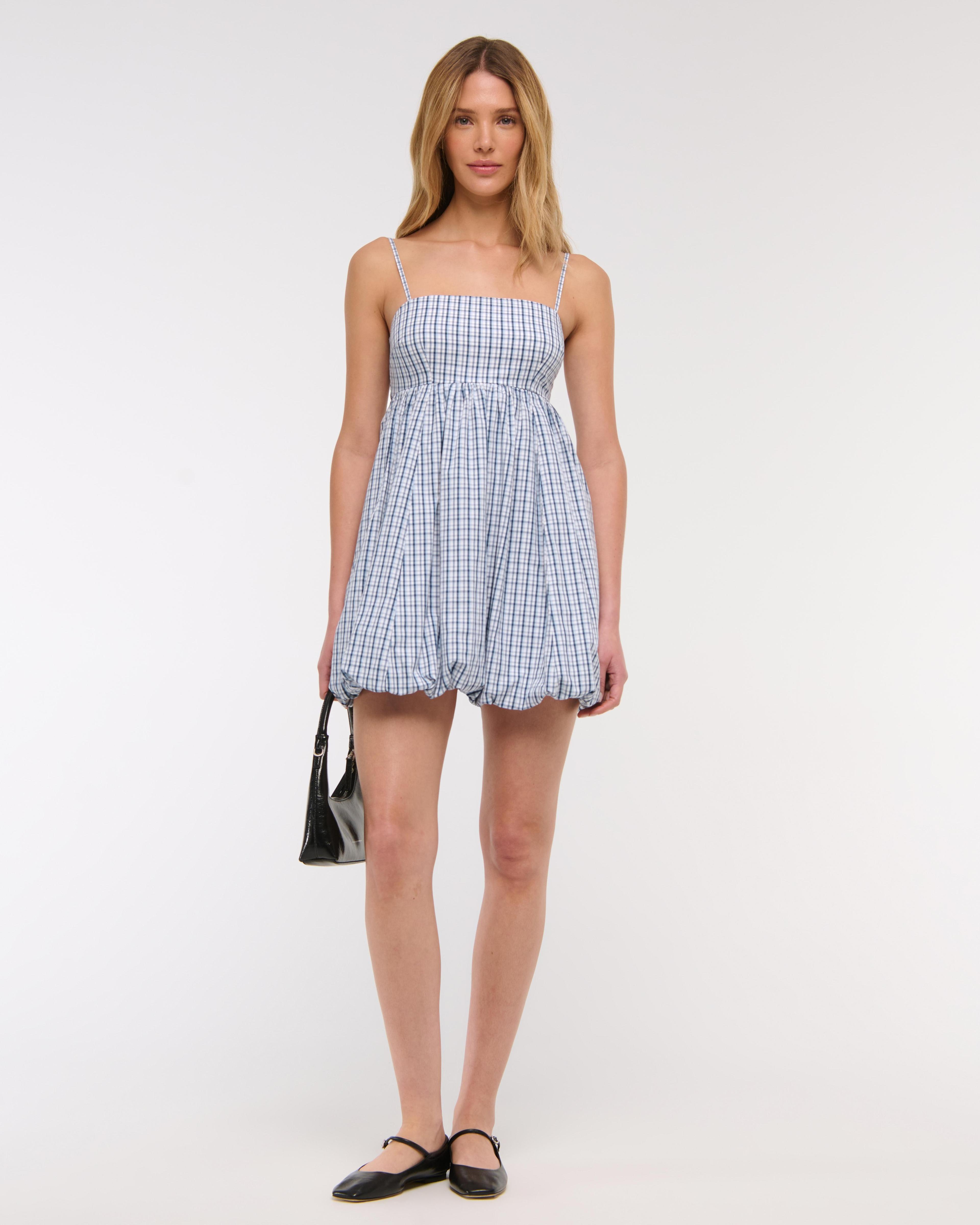 Babydoll Bubble Hem Mini Dress Product Image